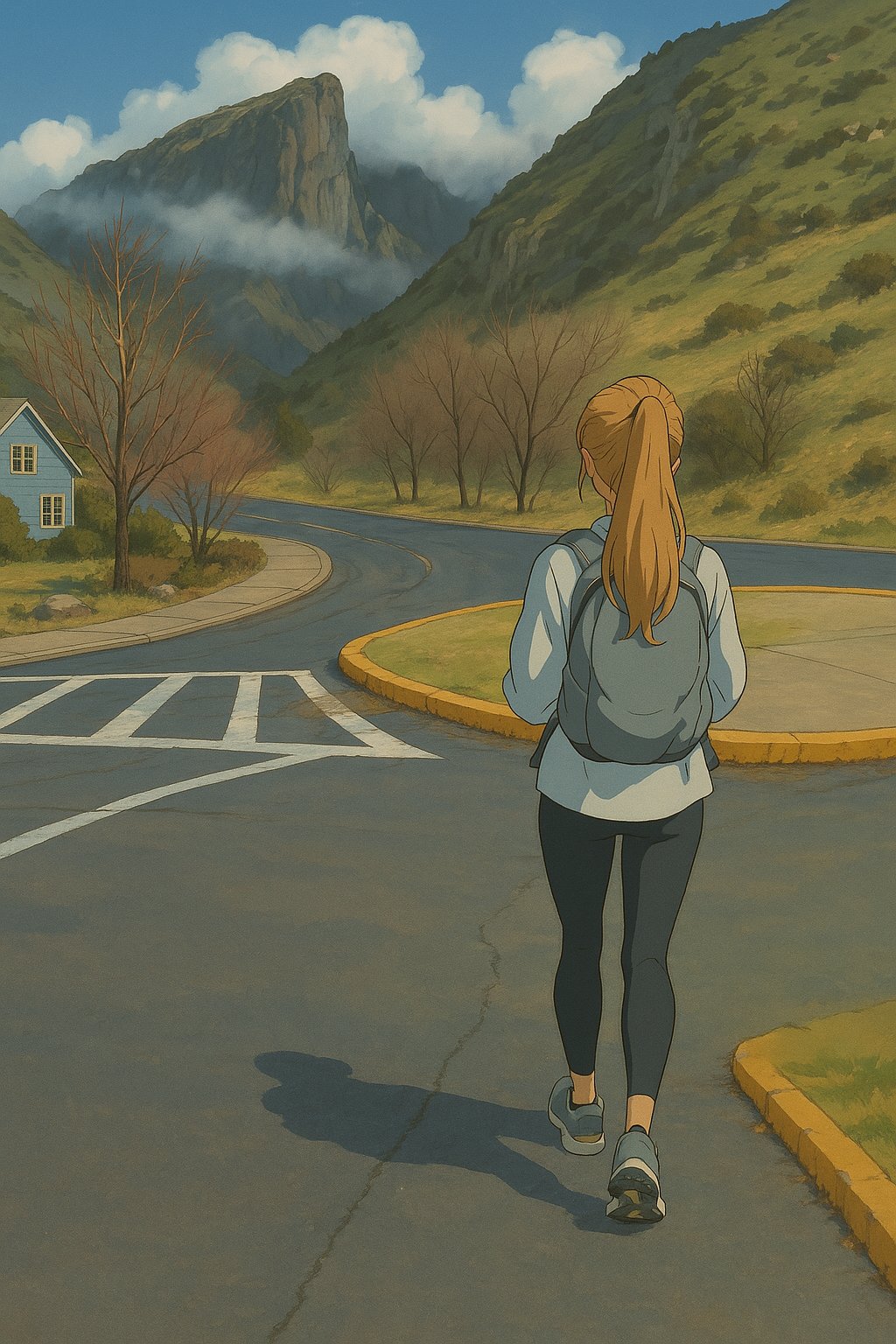 Ghibli Style Coastal scene