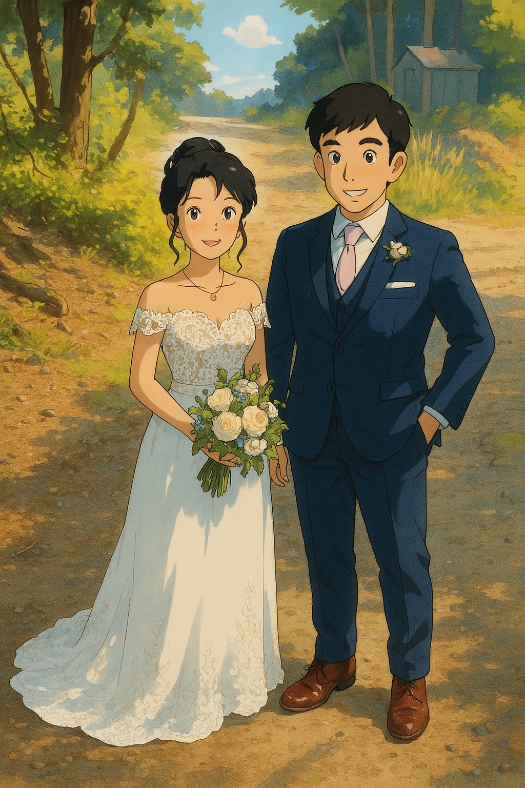 Ghibli Style Desert landscape