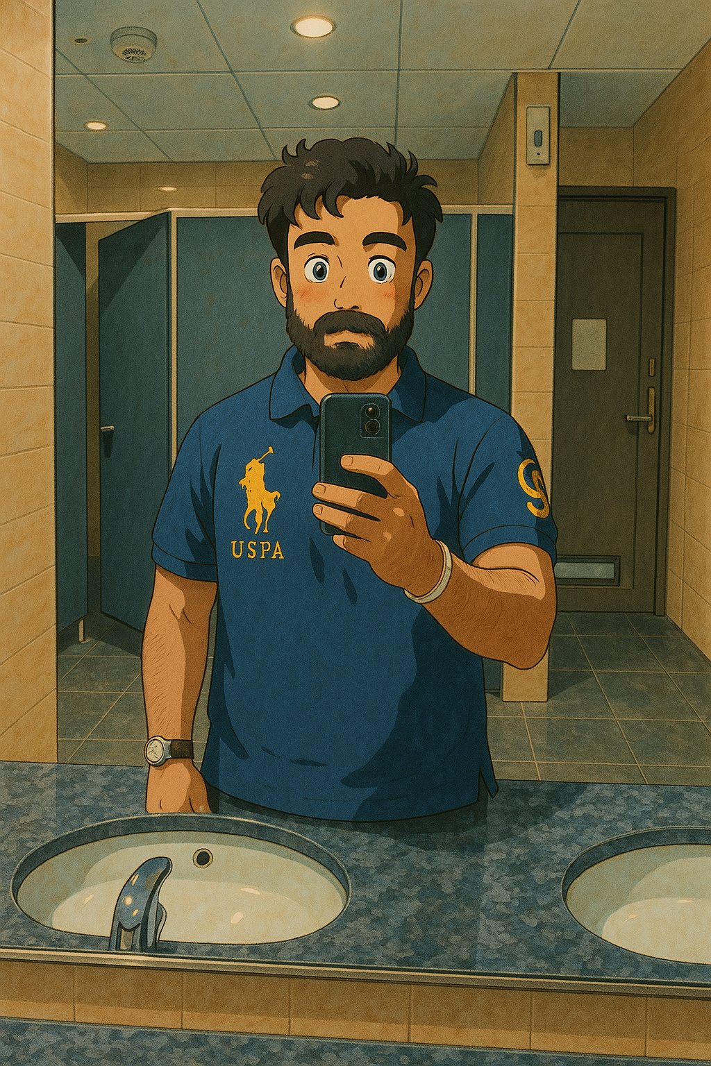 Ghibli Style Mountain landscape